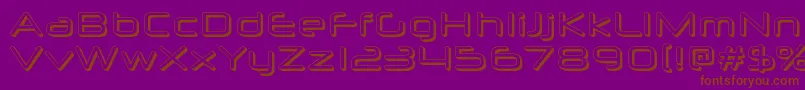 Neuropolx3D-fontti – ruskeat fontit violetilla taustalla