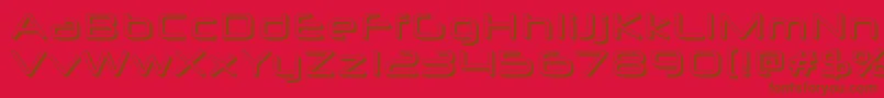 Neuropolx3D Font – Brown Fonts on Red Background