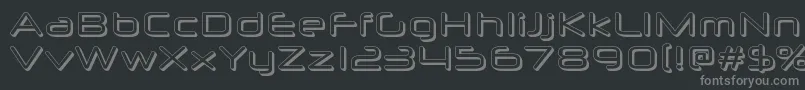 Neuropolx3D Font – Gray Fonts on Black Background