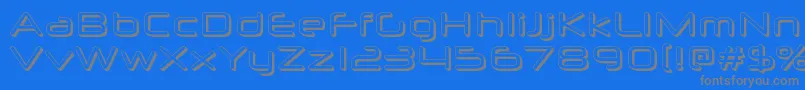 Neuropolx3D Font – Gray Fonts on Blue Background