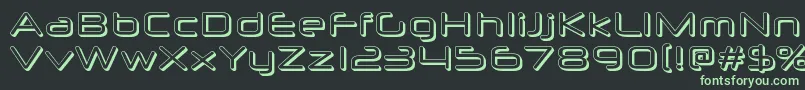 Neuropolx3D Font – Green Fonts on Black Background