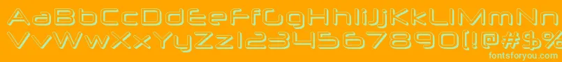 Neuropolx3D Font – Green Fonts on Orange Background