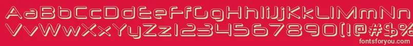 Neuropolx3D-Schriftart – Grüne Schriften auf rotem Hintergrund