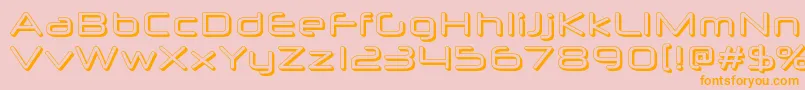 Neuropolx3D-Schriftart – Orangefarbene Schriften auf rosa Hintergrund