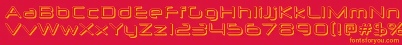 Neuropolx3D Font – Orange Fonts on Red Background