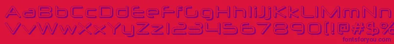 Neuropolx3D Font – Purple Fonts on Red Background