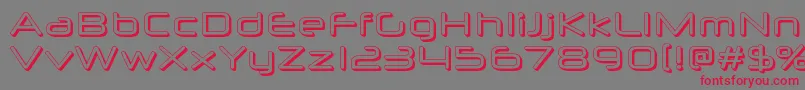 Neuropolx3D Font – Red Fonts on Gray Background