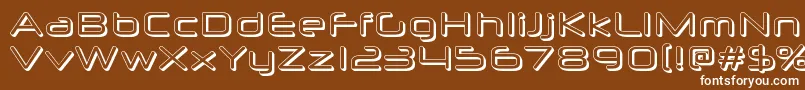 フォントNeuropolx3D – 茶色の背景に白い文字