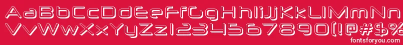Neuropolx3D-Schriftart – Weiße Schriften auf rotem Hintergrund