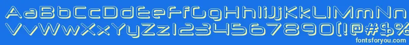 Neuropolx3D Font – Yellow Fonts on Blue Background