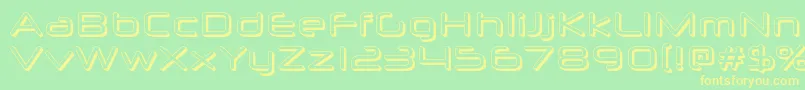 Neuropolx3D Font – Yellow Fonts on Green Background