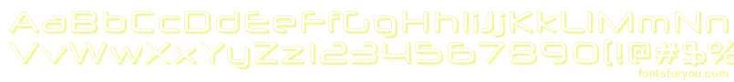Neuropolx3D-Schriftart – Gelbe Schriften auf weißem Hintergrund