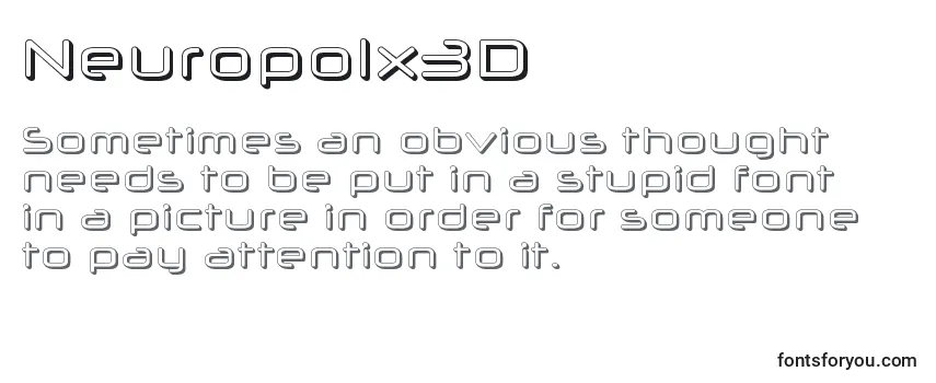 Обзор шрифта Neuropolx3D
