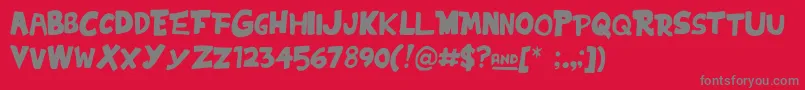 TheSnails Font – Gray Fonts on Red Background