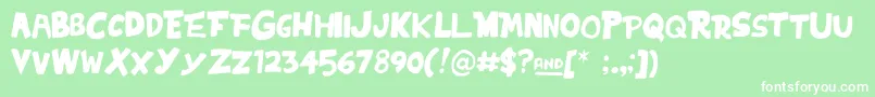 TheSnails Font – White Fonts on Green Background