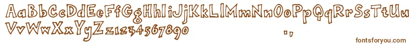 Opjimtrial Font – Brown Fonts on White Background