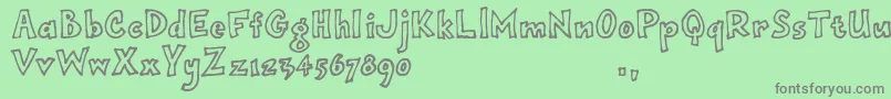 Opjimtrial Font – Gray Fonts on Green Background