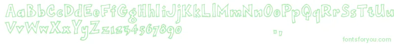 Opjimtrial Font – Green Fonts on White Background