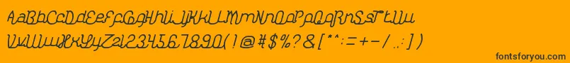 KasihDanSayangThin Font – Black Fonts on Orange Background