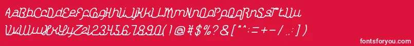 fuente KasihDanSayangThin – Fuentes Blancas Sobre Fondo Rojo