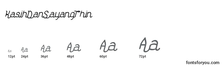Размеры шрифта KasihDanSayangThin