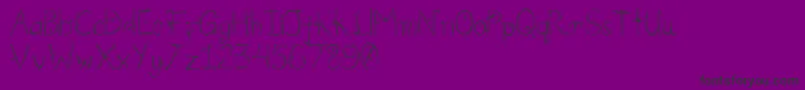 FlorumIpsum-Schriftart – Schwarze Schriften auf violettem Hintergrund