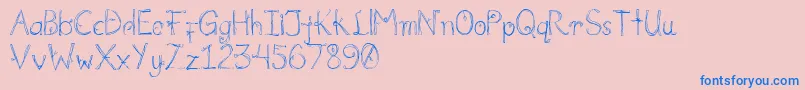 FlorumIpsum Font – Blue Fonts on Pink Background