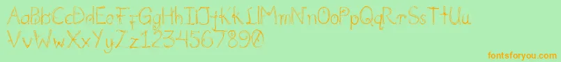 FlorumIpsum Font – Orange Fonts on Green Background