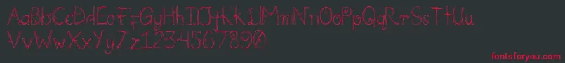 FlorumIpsum Font – Red Fonts on Black Background