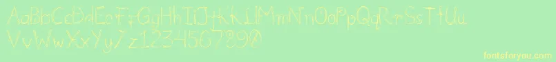 FlorumIpsum Font – Yellow Fonts on Green Background