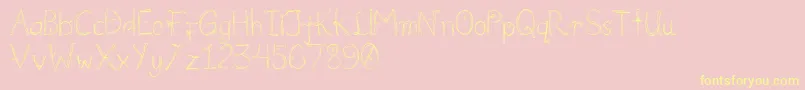 FlorumIpsum Font – Yellow Fonts on Pink Background