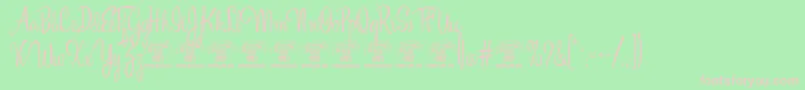 EsplanadescriptPersonaluse Font – Pink Fonts on Green Background