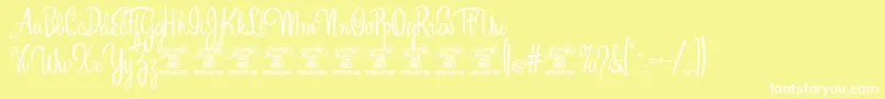 EsplanadescriptPersonaluse Font – White Fonts on Yellow Background