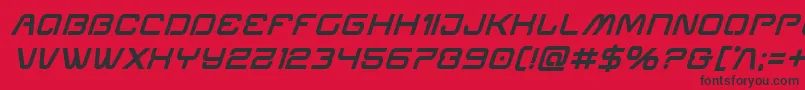 Miraclemercuryboldital Font – Black Fonts on Red Background