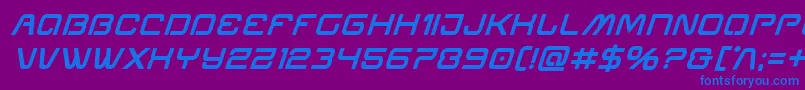 Miraclemercuryboldital Font – Blue Fonts on Purple Background