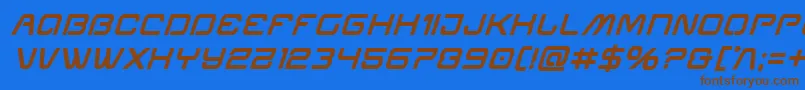 Miraclemercuryboldital Font – Brown Fonts on Blue Background