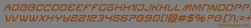 Miraclemercuryboldital Font – Brown Fonts on Gray Background