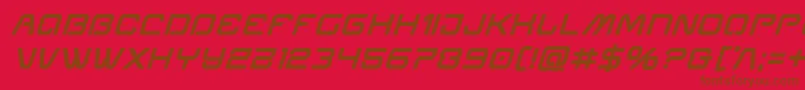 Miraclemercuryboldital Font – Brown Fonts on Red Background
