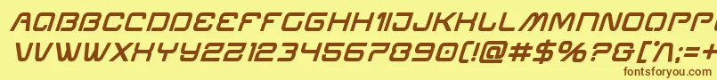 Miraclemercuryboldital Font – Brown Fonts on Yellow Background