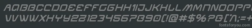 Miraclemercuryboldital Font – Gray Fonts on Black Background