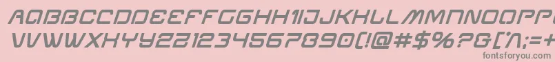 Miraclemercuryboldital Font – Gray Fonts on Pink Background