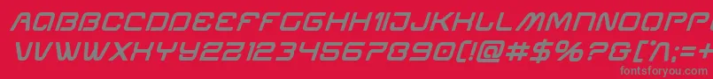 Miraclemercuryboldital Font – Gray Fonts on Red Background
