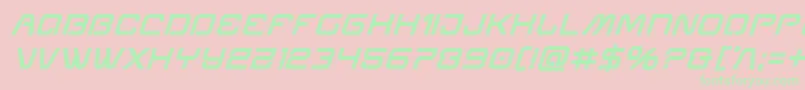 Miraclemercuryboldital Font – Green Fonts on Pink Background