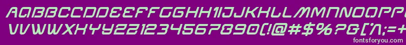 Miraclemercuryboldital Font – Green Fonts on Purple Background