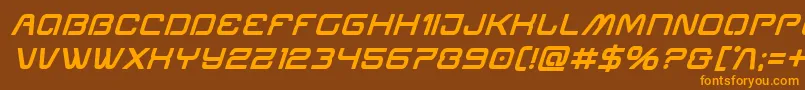Miraclemercuryboldital Font – Orange Fonts on Brown Background