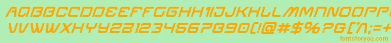 Miraclemercuryboldital Font – Orange Fonts on Green Background