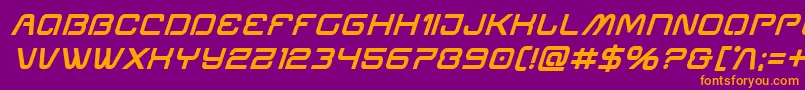 Miraclemercuryboldital Font – Orange Fonts on Purple Background