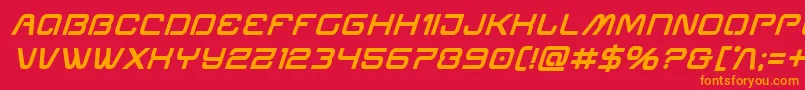 Miraclemercuryboldital Font – Orange Fonts on Red Background