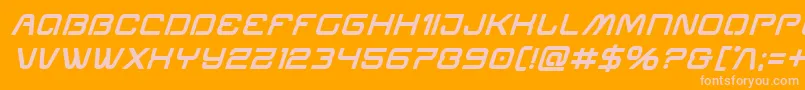 Miraclemercuryboldital Font – Pink Fonts on Orange Background