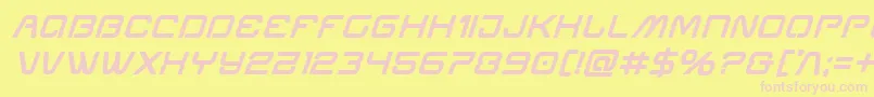 Miraclemercuryboldital Font – Pink Fonts on Yellow Background